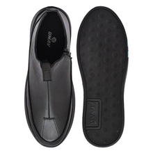 Stylish Trendy Comfortable premium synthetic Leather with Zip Loafers For Men (Black)